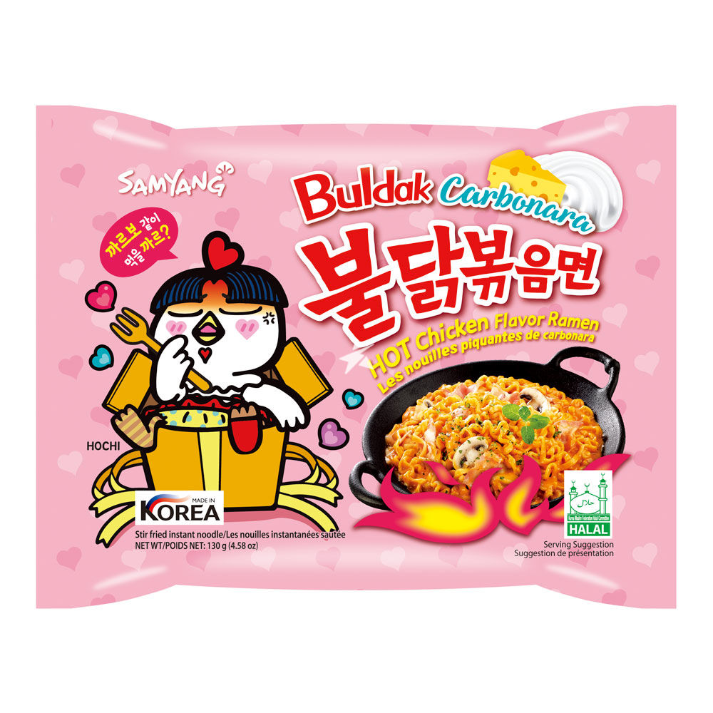 SAMYANG HOT CHICKEN DRIED RAMEN CARBONARA FLAVOR 130g x40